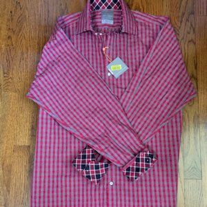 Thomas Dean, burgundy/grey, Men XL